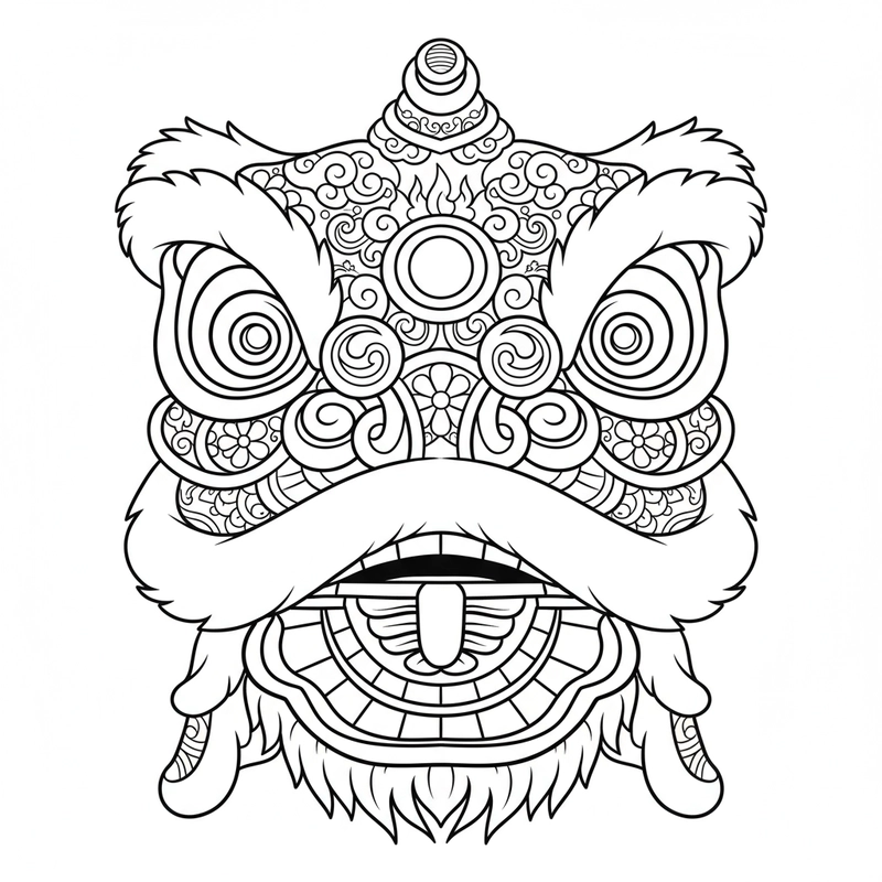 Hình tô màu lễ hội vui nhộn cho bé