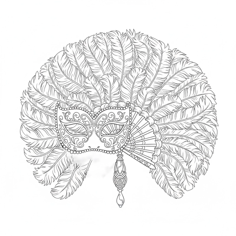 Hình tô màu mặt nạ Halloween công chúa