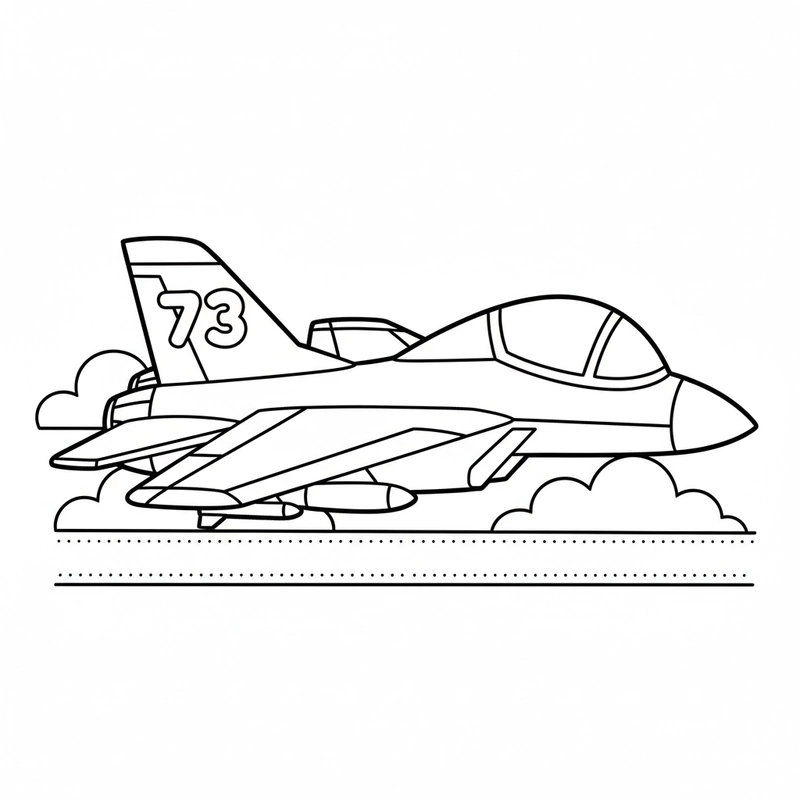 Hình tô màu máy bay chiến đấu đẹp