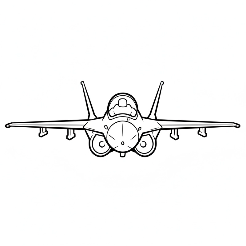Hình tô màu máy bay sáng tạo