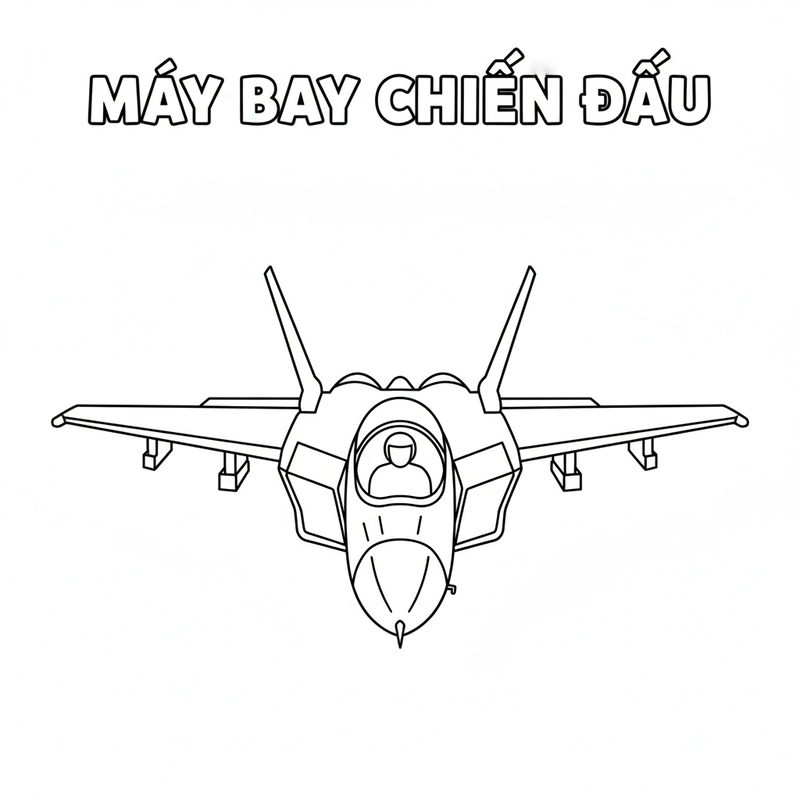 Hình tô màu máy bay siêu tốc