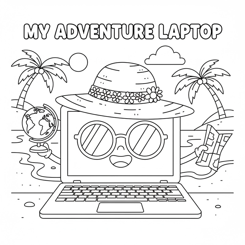 Hình tô màu máy tính bàn