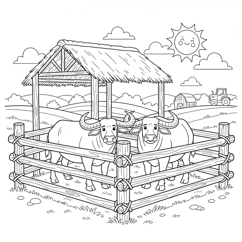 Hình tô màu nghề nông dân