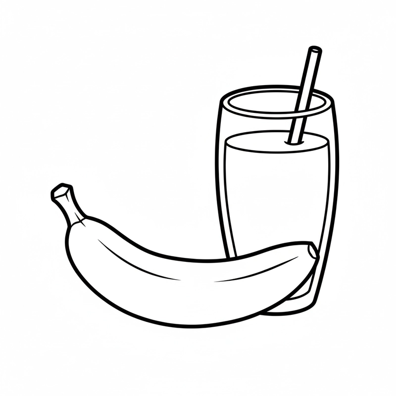 Hình tô màu quả chuối dễ in