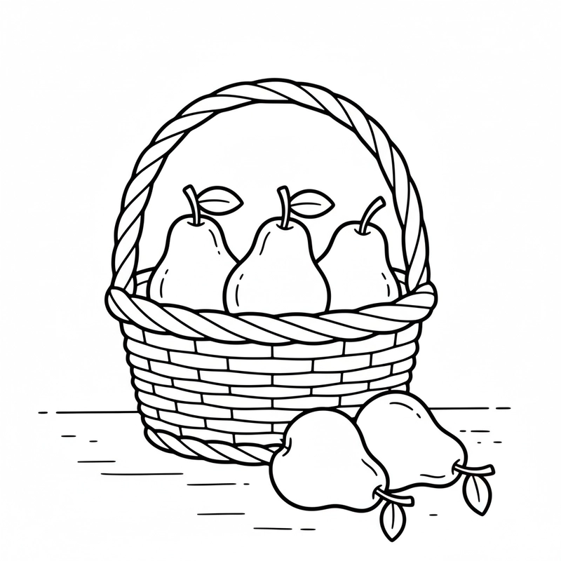 Hình tô màu quả lê rõ nét