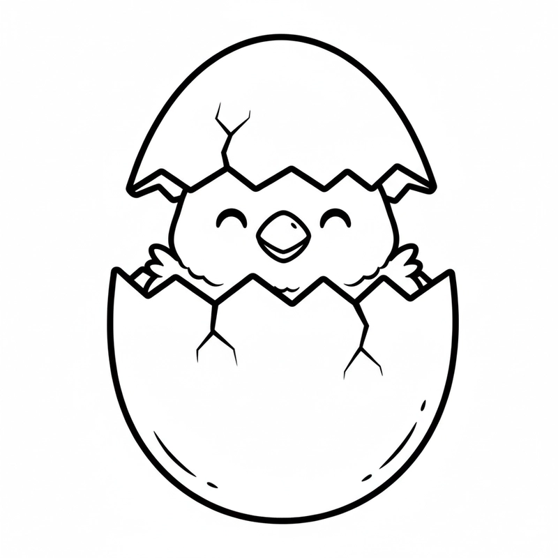 Hình tô màu quả trứng gà