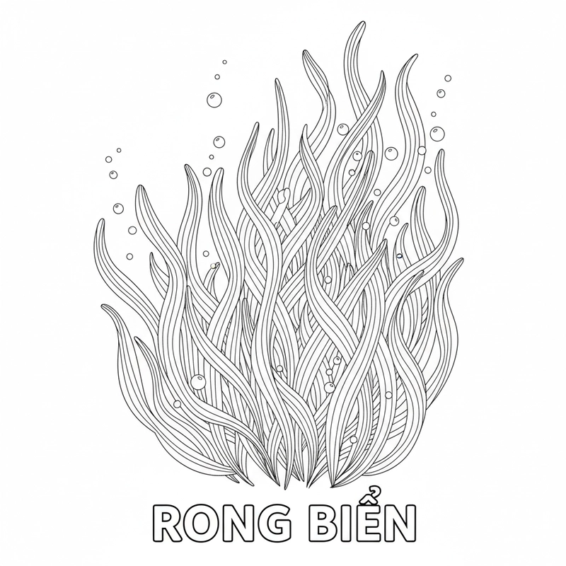 Hình tô màu rong biển tự nhiên