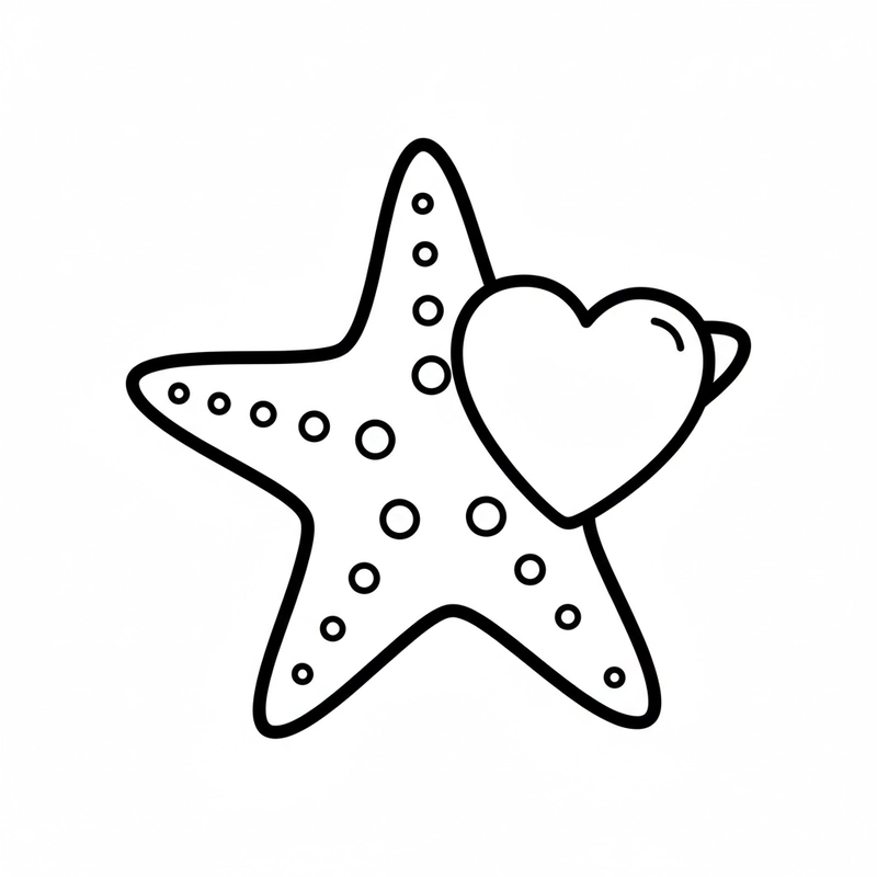 Hình tô màu sao biển đẹp rực rỡ