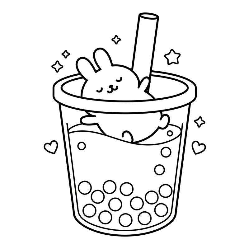 Hình tô màu thỏ Molang dễ in cho bé tập tô