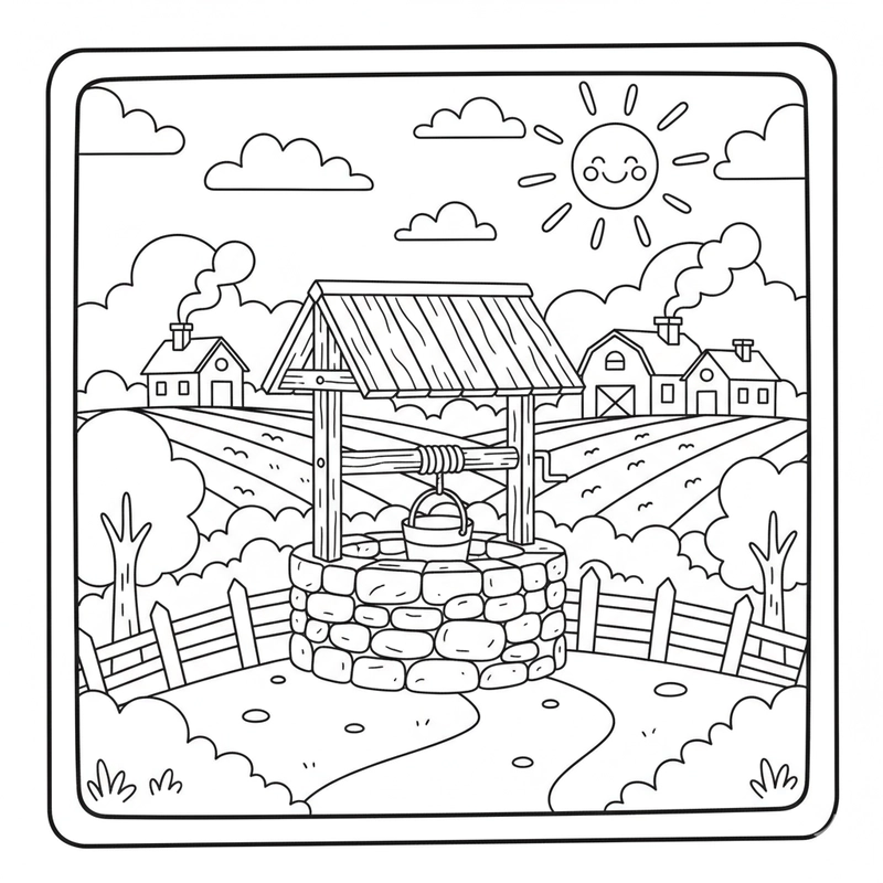 Hình tô nghề nông sinh động