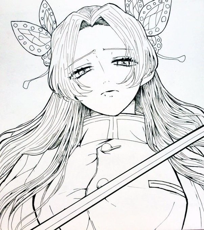 Hình vẽ Kanae tô màu ngọt ngào