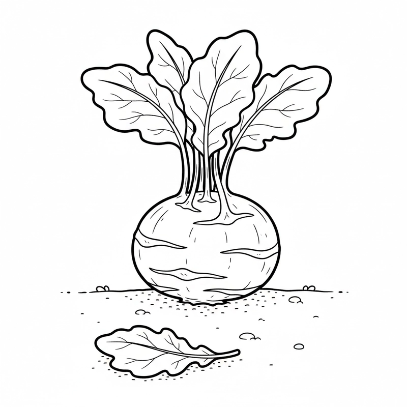 Hình vẽ củ su hào đáng yêu