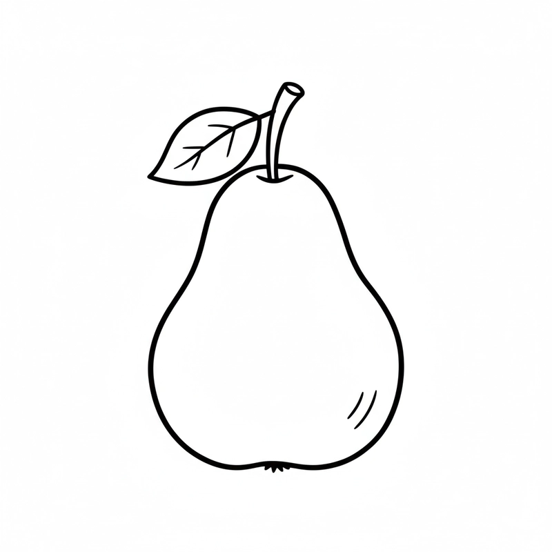 Hình vẽ quả lê tô màu