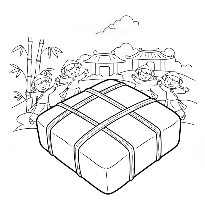 Hình vẽ tô màu lễ hội dân gian độc đáo