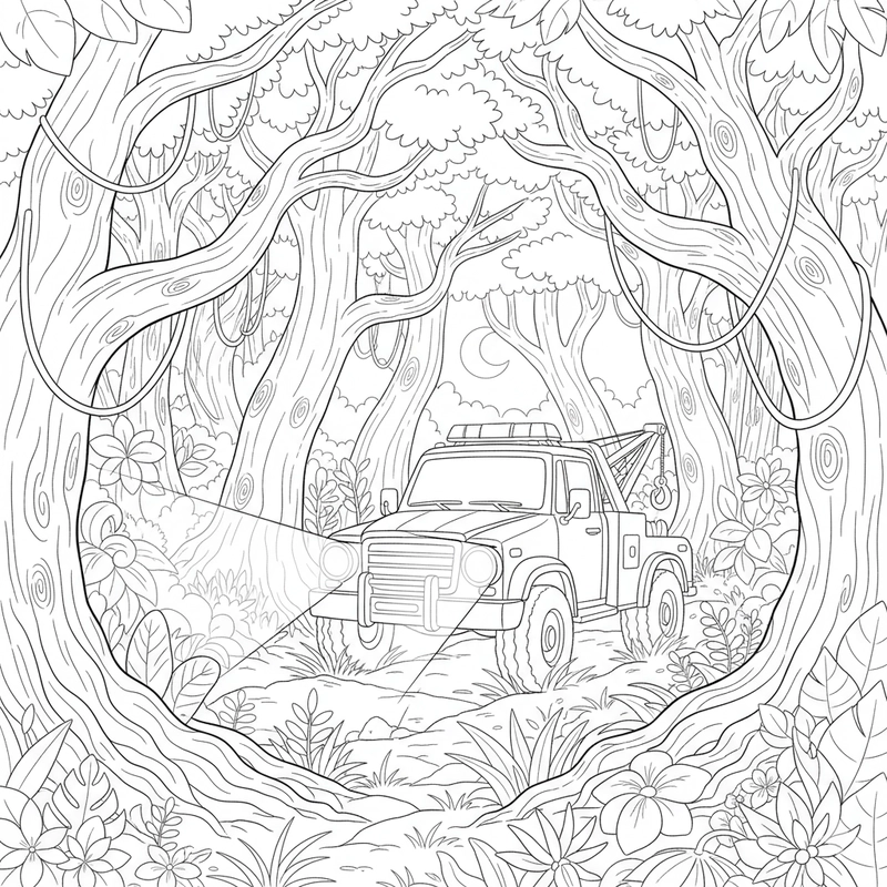 Hình xe cứu hộ tô màu đẹp