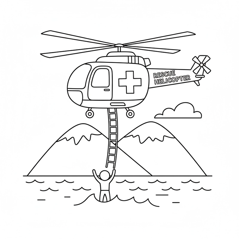 Mẫu tô màu máy bay trực thăng