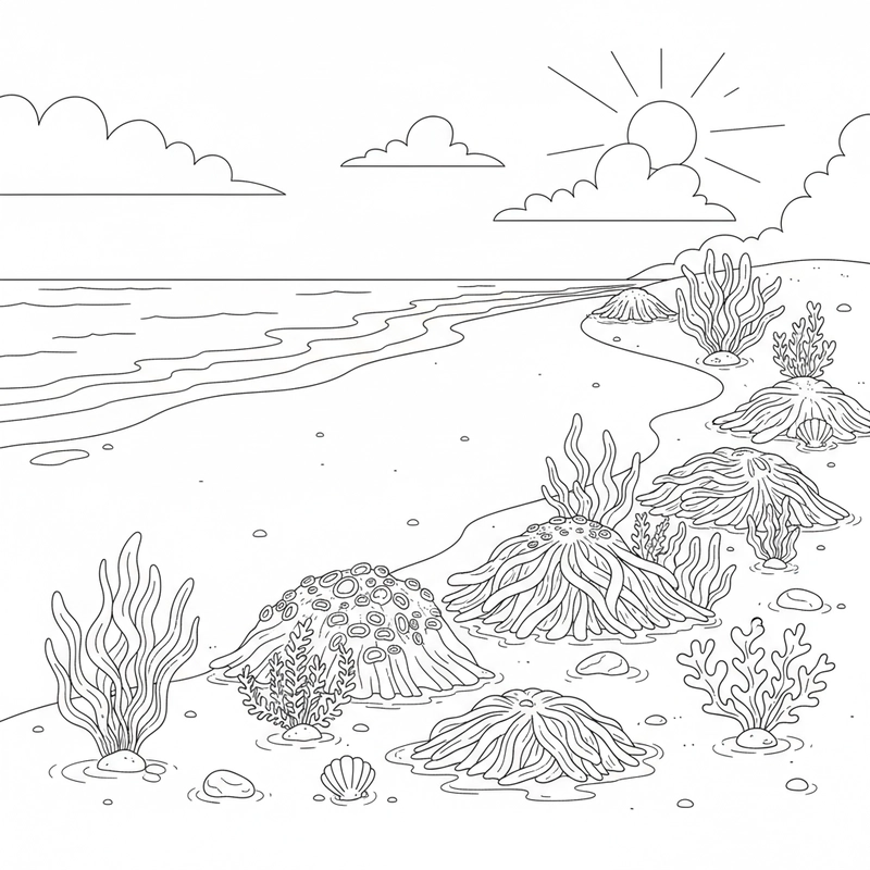 Mẫu tranh tô rong biển đẹp nhất