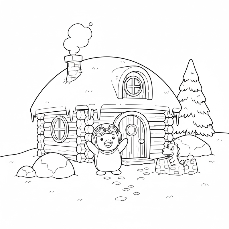 Pororo dễ thương tô màu