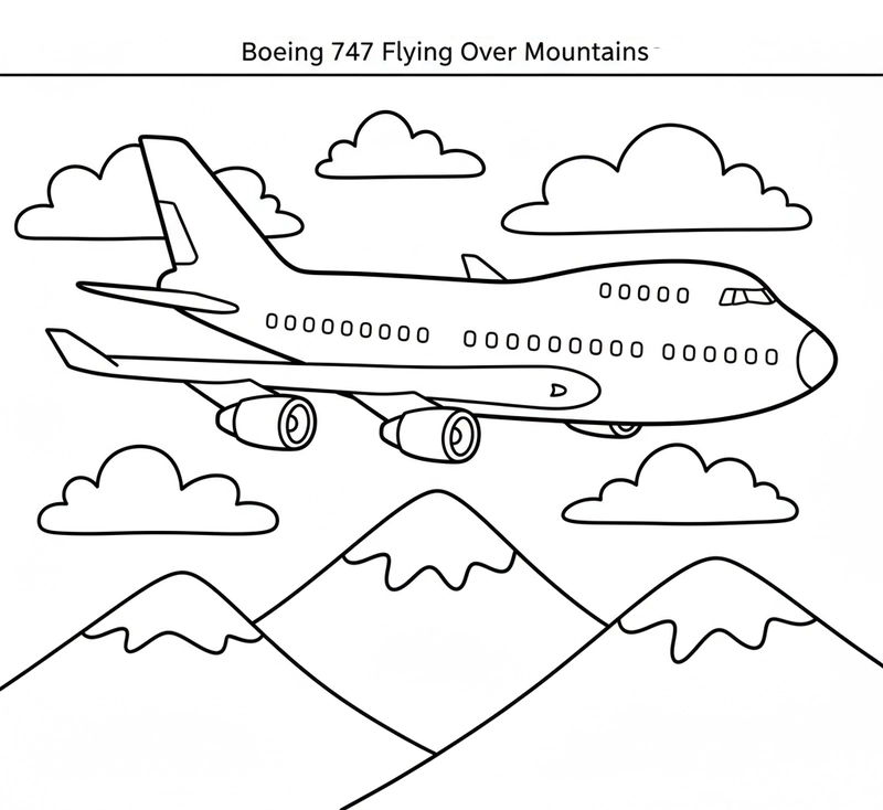 Tô màu Boeing 747 sáng tạo