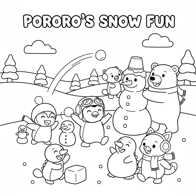 Tô màu Pororo cho bé