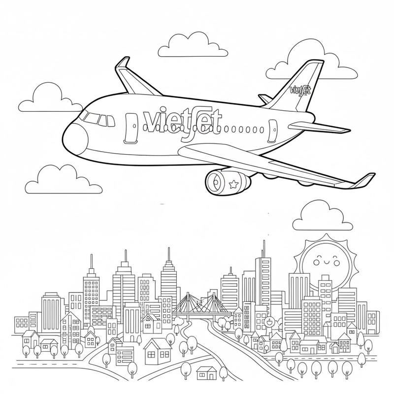 Tô màu Vietjet rèn kỹ năng sáng tạo