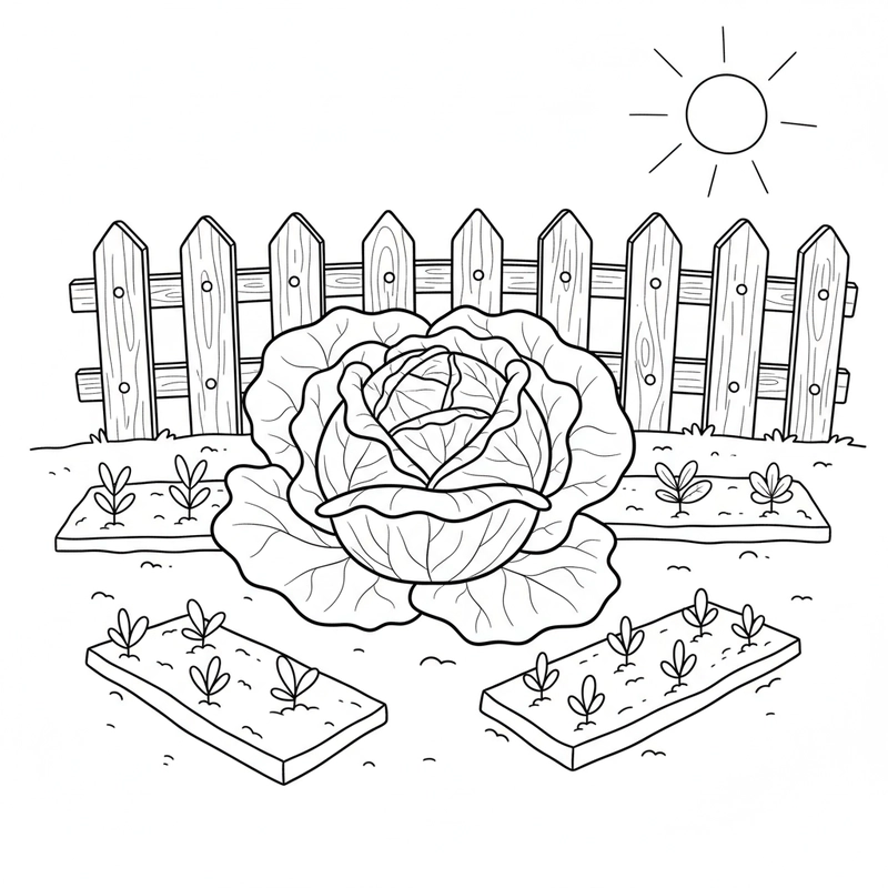 Tô màu bắp cải giúp bé sáng tạo