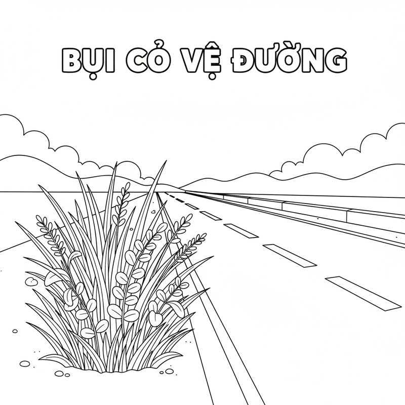 Tô màu bụi cỏ đáng yêu