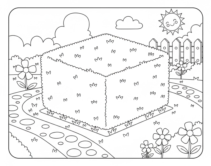 Tô màu bụi cỏ đơn giản