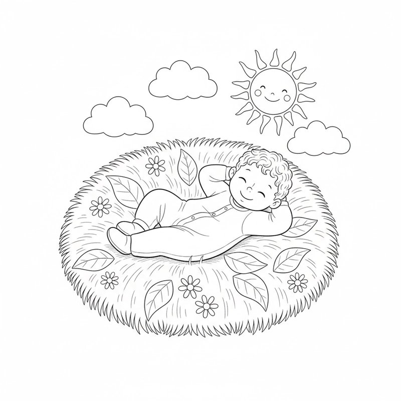 Tô màu bụi cỏ ngộ nghĩnh