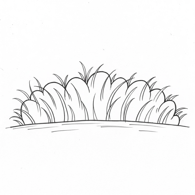 Tô màu bụi cỏ tươi tốt