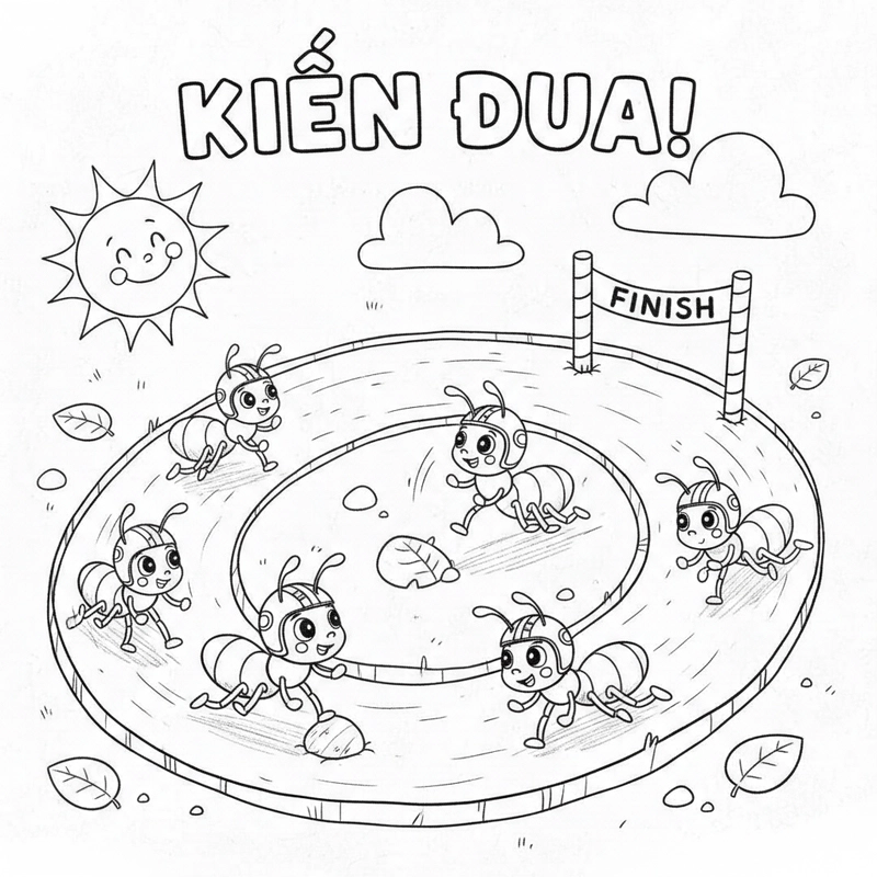 Tô màu con kiến giúp bé sáng tạo