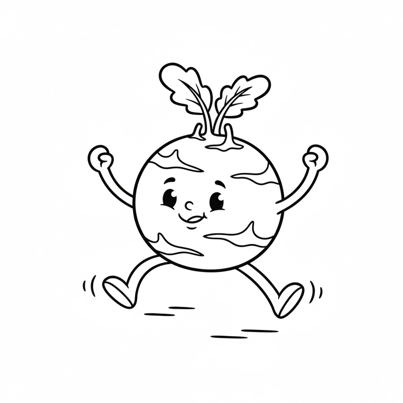 Tô màu củ su hào giúp bé sáng tạo