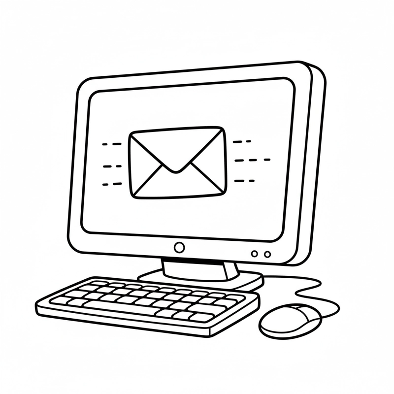 Tô màu hình máy tính đơn giản