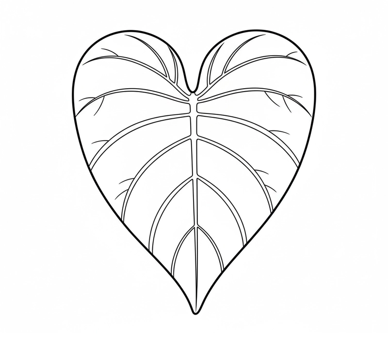 Tô màu lá cây dễ thương