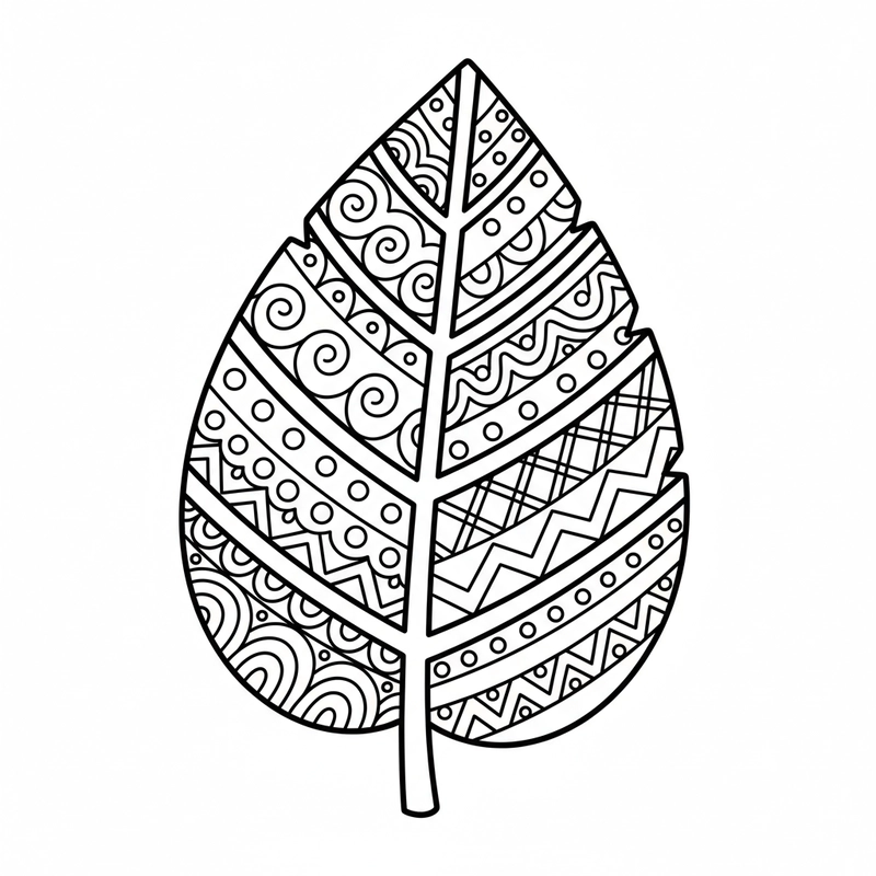 Tô màu lá cây đẹp cho bé