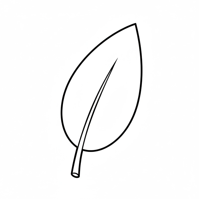 Tô màu lá cây đơn giản