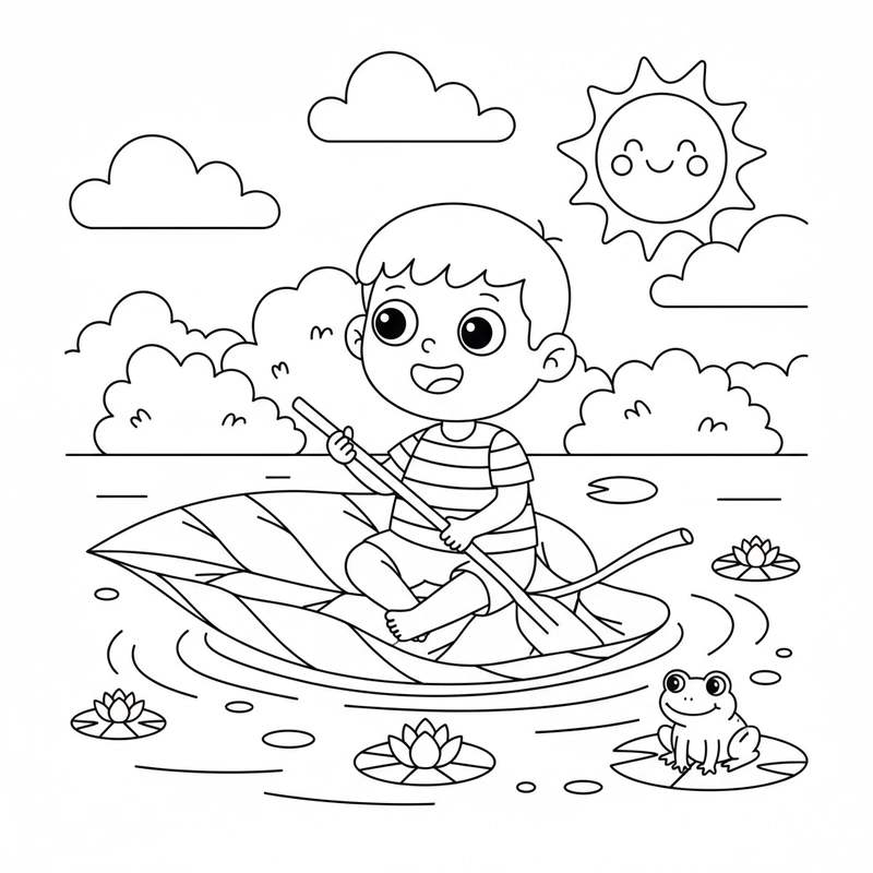 Tô màu lá cây rèn tư duy