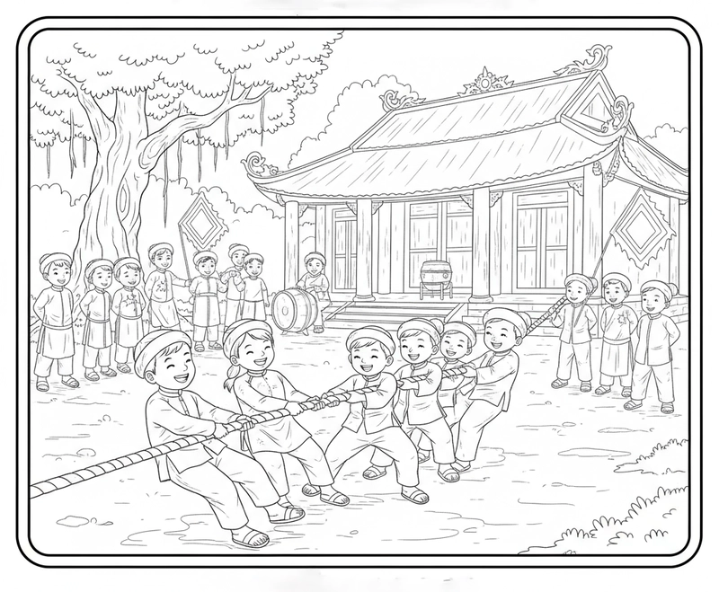 Tô màu lễ hội quê hương đầy ấm áp