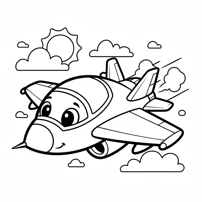 Tô màu máy bay chiến đấu mạnh mẽ