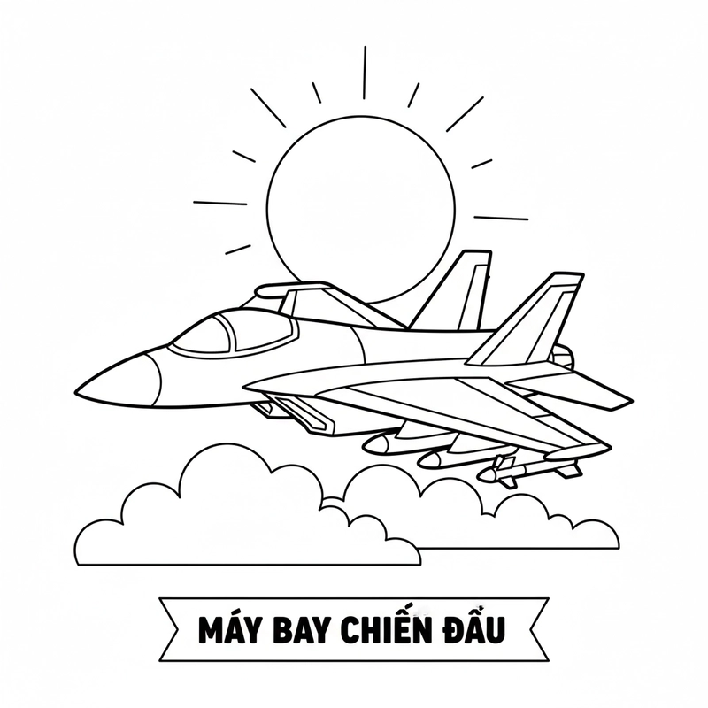 Tô màu máy bay phản lực nhỏ