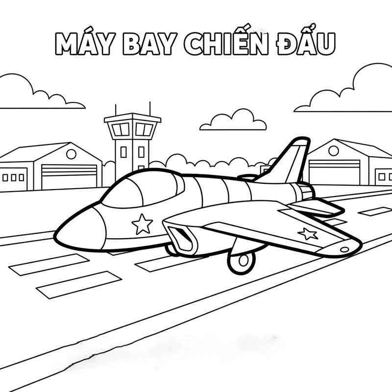 Tô màu máy bay phản lực