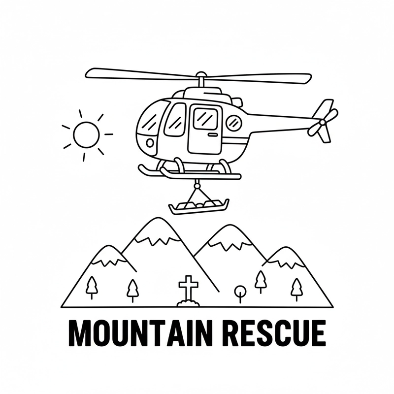 Tô màu máy bay trực thăng dễ thương