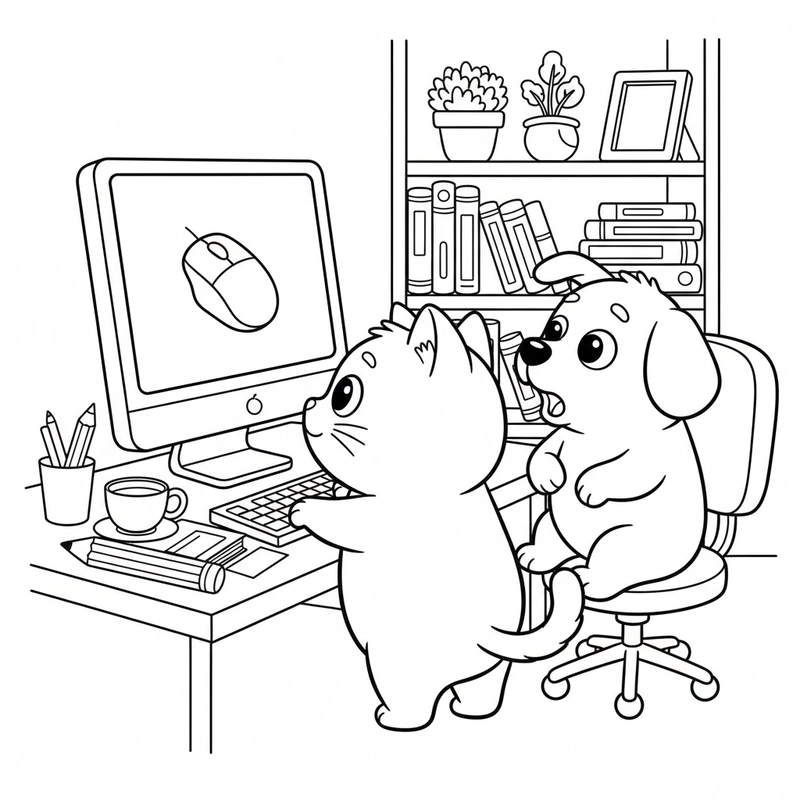 Tô màu máy tính học tập