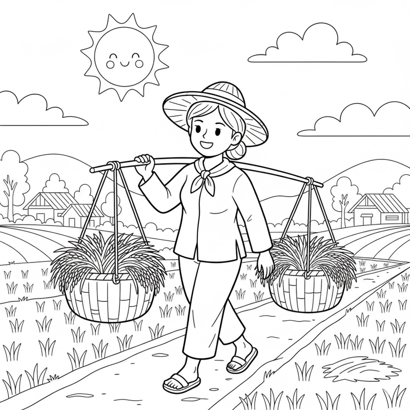Tô màu người nông dân