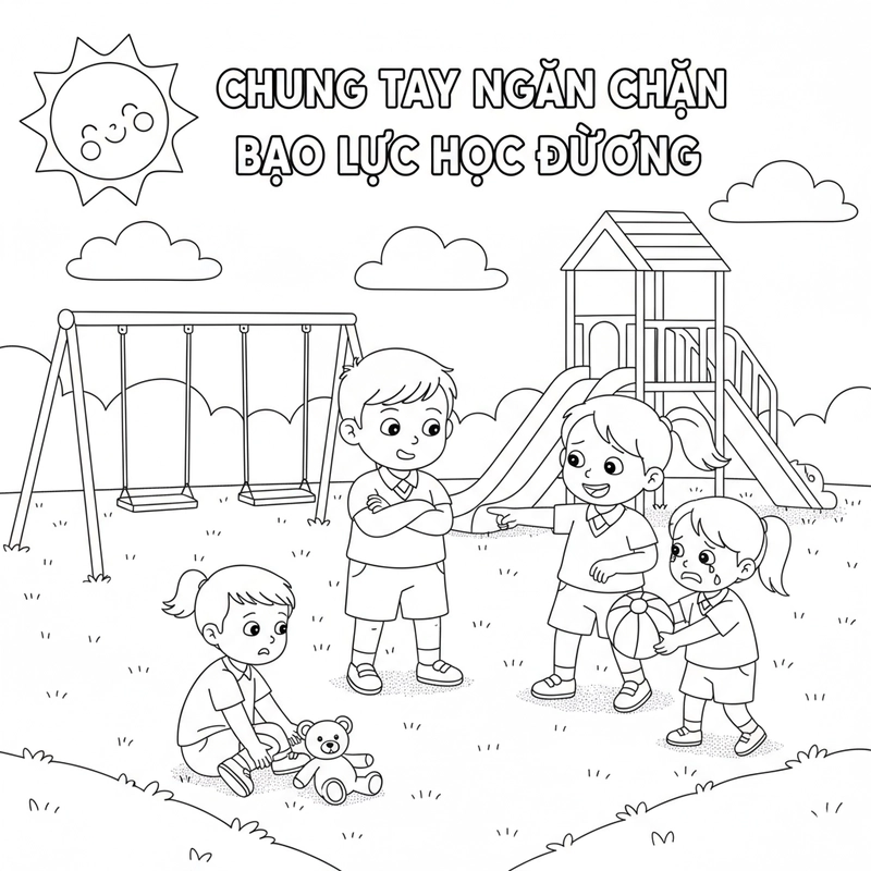 Tô màu nói không với bạo lực học đường