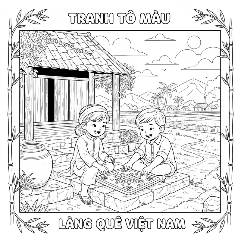 Tô màu phong cảnh quê hương
