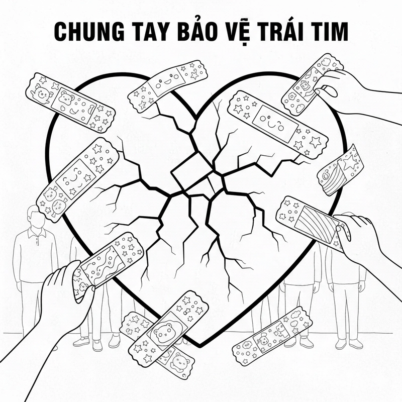 Tô màu phòng tránh bạo lực trong trường học