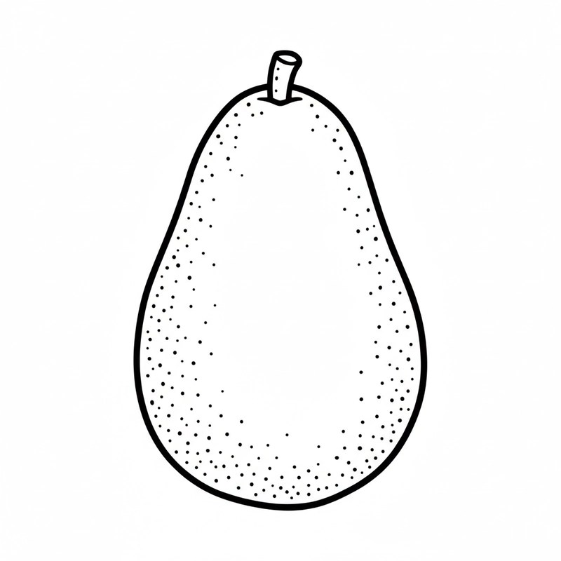 Tô màu quả bơ rèn kỹ năng cho bé