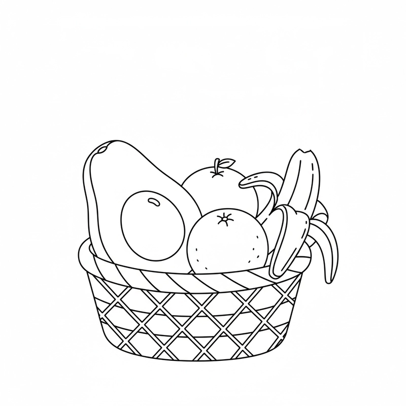 Tô màu quả bơ sáng tạo cho bé