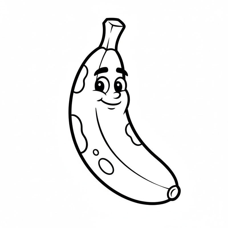 Tô màu quả chuối cho bé
